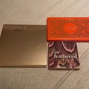 Three eyeshadow palettes